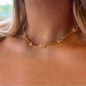 unique figures chain necklace, stainless steel tarnish free necklace